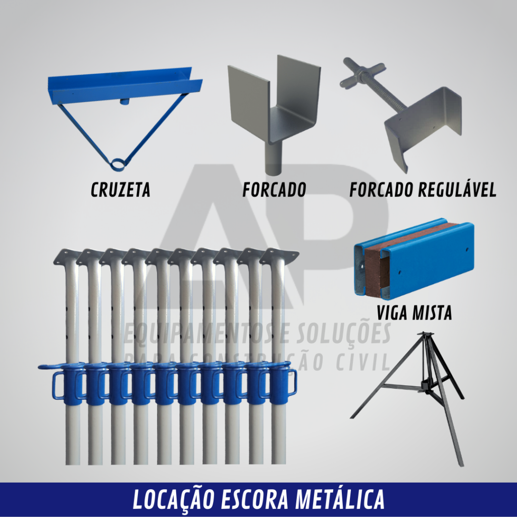 Locação Escora Metálica AP Equipamentos e Soluções para Construção Civil